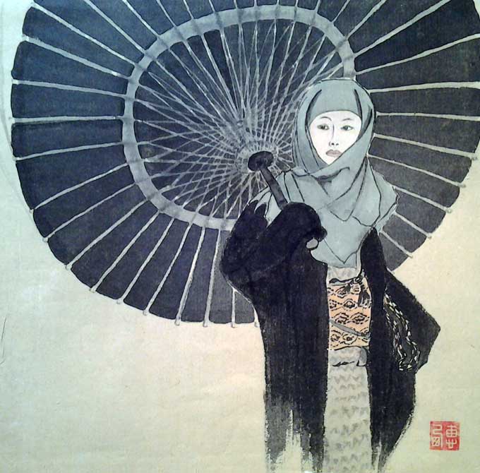 Японская живопись сумие. Елена Никифорова