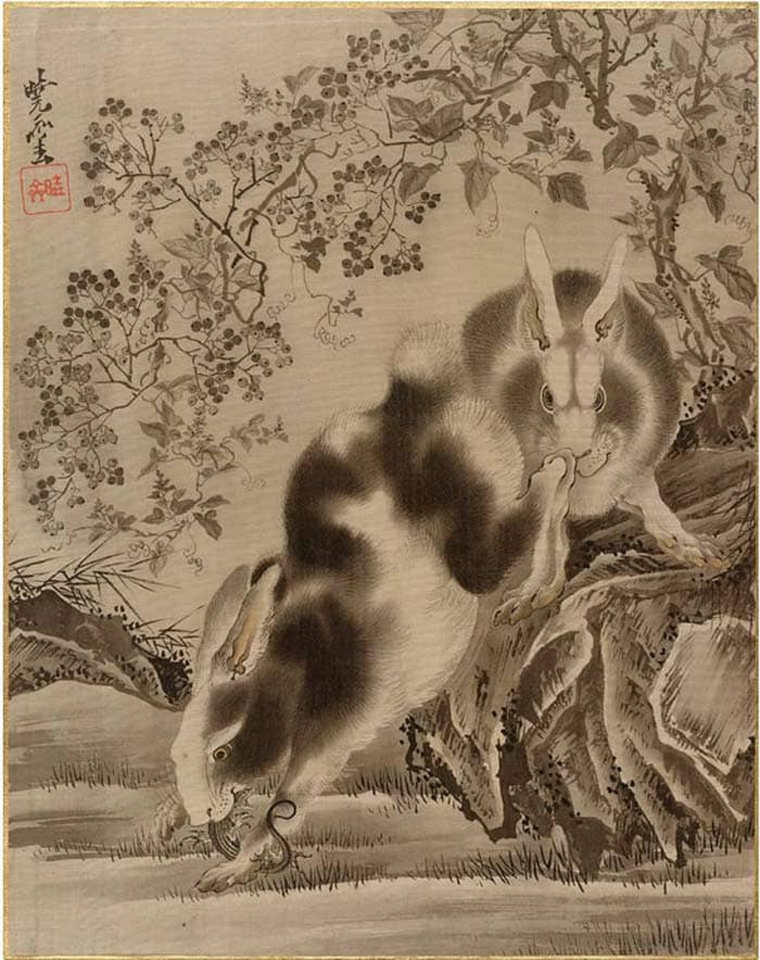 Японский художник и гравер Каванабэ Кёсай