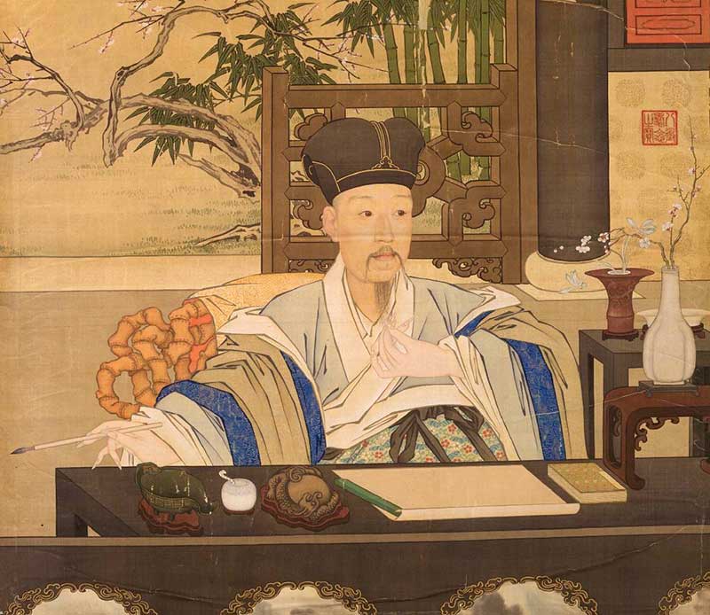 Император Цяньлун в своём кабинете