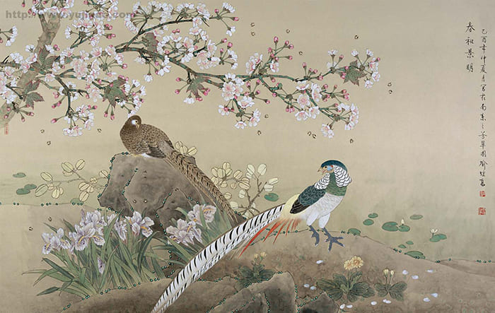 Жанр китайской живописи Цветы и Птицыя